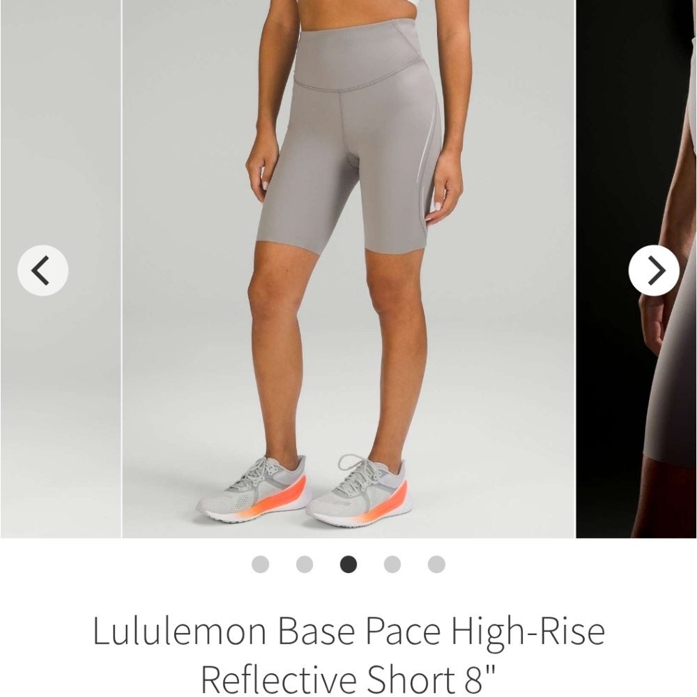 💜 Lululemon Base Pace HR Short 8" *Reflective In Gull Grey NWT